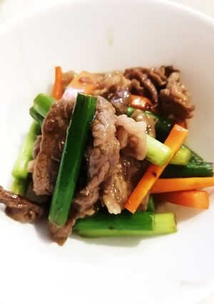 にんにくの芽と牛肉の炒め物-レシピのメイン写真