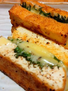 厚揚げ。チーズと大葉のはさみ焼き-レシピのメイン写真