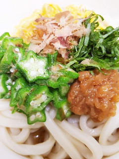 梅オクラでさっぱり☆ぶっかけうどん-レシピのメイン写真