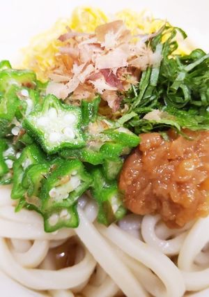 梅オクラでさっぱり☆ぶっかけうどん-レシピのメイン写真