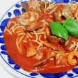 濃厚トマトソースパスタ。