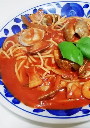 濃厚トマトソースパスタ。-レシピのメイン写真