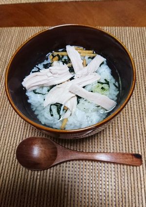 美味!サラダチキンをちょい足しお茶漬け!-レシピのメイン写真
