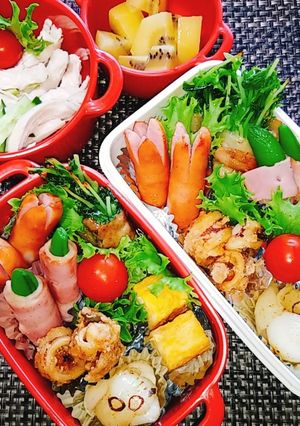 息子と娘のお弁当'20.6.12-レシピのメイン写真