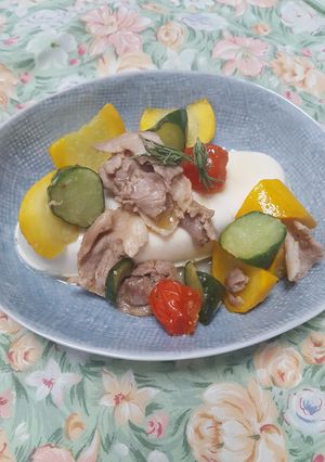 豚肉とたっぷり夏野菜の冷やっこ-レシピのメイン写真