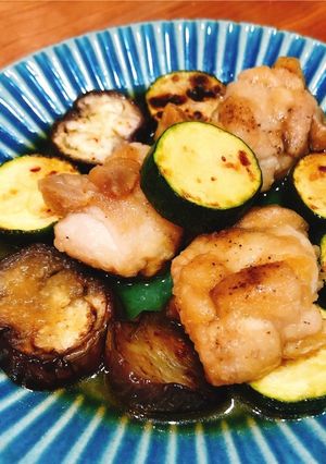 ナスとズッキーニで☆鳥もも肉の南蛮漬け-レシピのメイン写真
