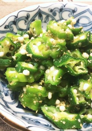 オクラインゲン(野菜)の胡麻和え-レシピのメイン写真