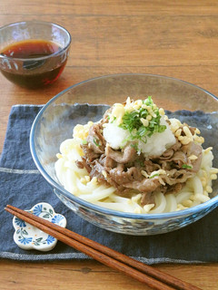 簡単☆牛しぐれのねぎおろし冷やしうどん-レシピのメイン写真