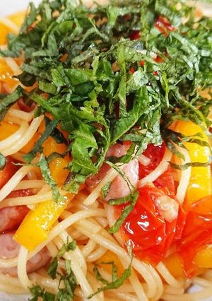 アヒージョの残りでスパゲッティ♪-レシピのメイン写真