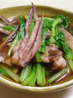 いかと小松菜と油揚げの煮物-レシピのメイン写真