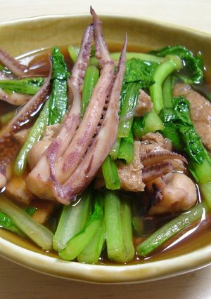 いかと小松菜と油揚げの煮物-レシピのメイン写真