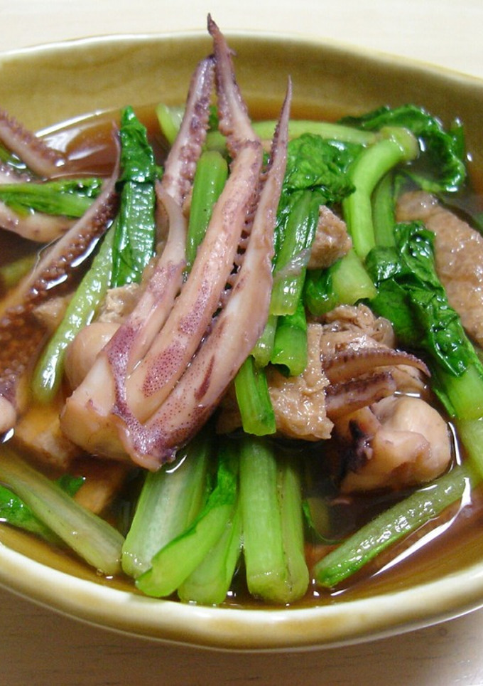 いかと小松菜と油揚げの煮物-レシピのメイン写真
