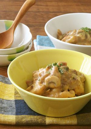 ポルチーニ香る☆鶏肉ときのこのクリーム煮-レシピのメイン写真