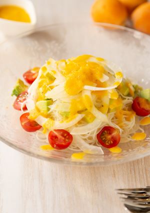 手作りびわソースで♪冷製サラダビーフン-レシピのメイン写真