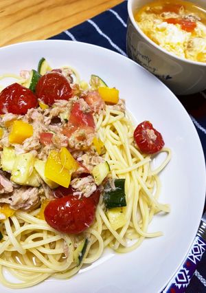 野菜たっぷり冷製パスタ-レシピのメイン写真
