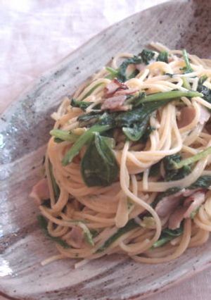 スープの素で作る＠グリーンクリームパスタ-レシピのメイン写真