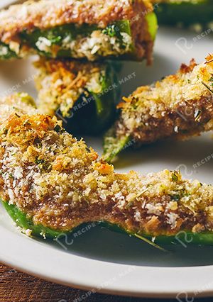 万願寺とうがらしの肉詰めパン粉焼き-レシピのメイン写真