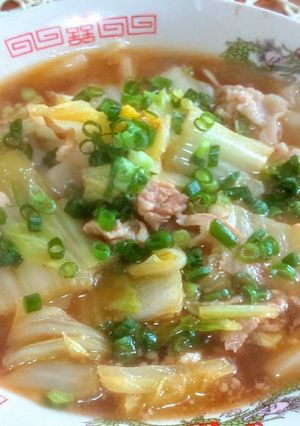 豚肉と白菜と市販ラーメンで神座風ラーメン-レシピのメイン写真