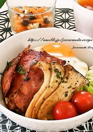 ベーコンエッグ丼-レシピのメイン写真
