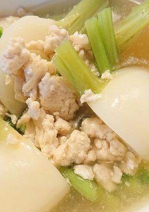 低糖質★カブと鶏ひき肉の中華あんかけ-レシピのメイン写真