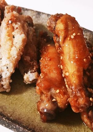 スパイシー塩手羽と甘辛ダレ手羽のからあげ-レシピのメイン写真