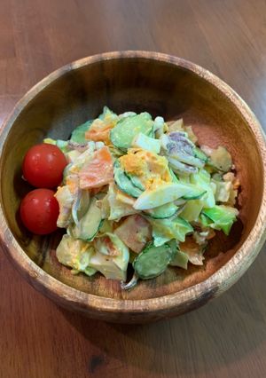 ゆで卵入り☆いか下足サラダ-レシピのメイン写真