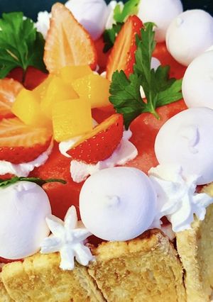 まるごとスイカ！簡単豪華！デコケーキ❤︎-レシピのメイン写真