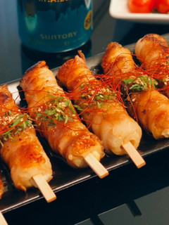 居酒屋風☆ちくわチーズの肉巻き串焼き-レシピのメイン写真