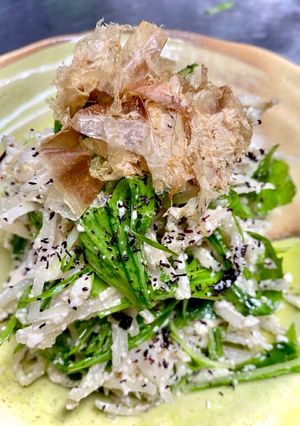 賄い副菜！大根と水菜の白和え風！-レシピのメイン写真