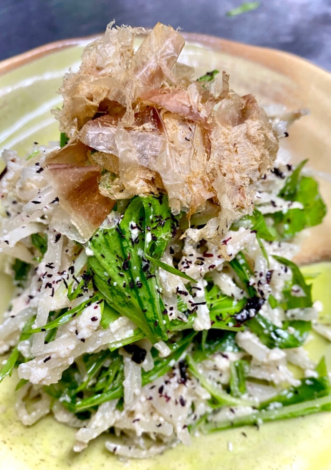 賄い副菜！大根と水菜の白和え風！-レシピのメイン写真