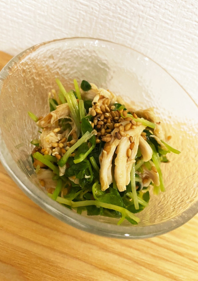 ささみと豆苗の梅ポン酢和え-レシピのメイン写真