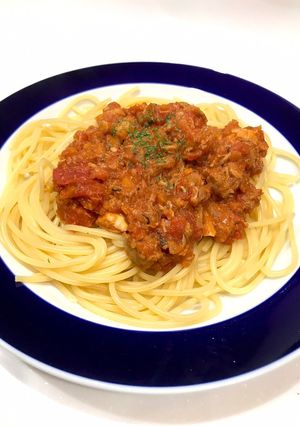 簡単絶品☆サバ缶ラグーソースパスタ-レシピのメイン写真