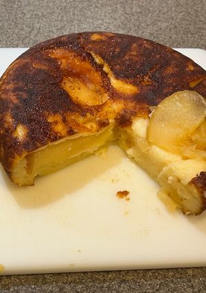 オーブン不要！りんごのヨーグルトケーキ-レシピのメイン写真