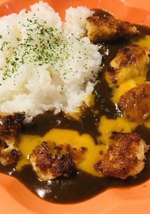 レトルト●揚げ焼き一口チキンカツカレー-レシピのメイン写真