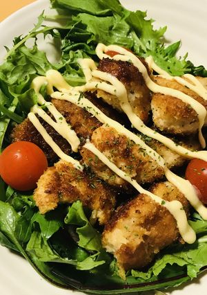 鶏むね肉●唐揚げ風味の揚げ焼きチキンカツ-レシピのメイン写真