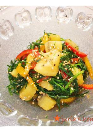 おかひじきとキウイの胡麻和え★シャキ²-レシピのメイン写真