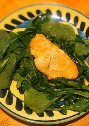 ルッコラ、焼きチーズ、オレンジのメッツォ-レシピのメイン写真