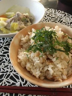 帆立と梅干しの炊き込みご飯-レシピのメイン写真