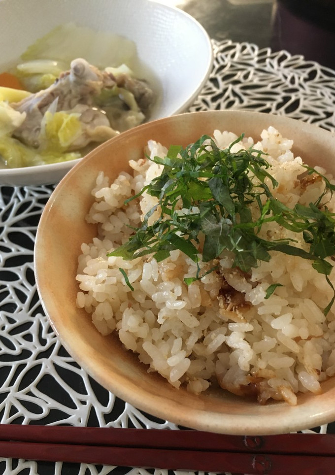 帆立と梅干しの炊き込みご飯-レシピのメイン写真