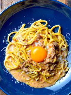 低糖質ミートソースで簡単豆乳カルボナーラ-レシピのメイン写真