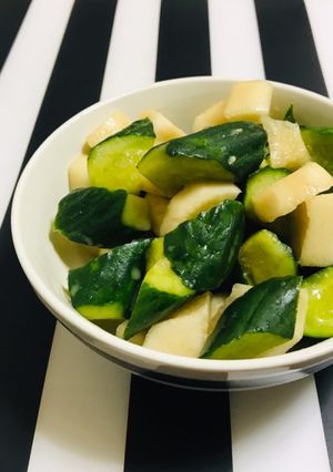 ビニール袋・胡瓜の漬物 麺つゆ わさび-レシピのメイン写真