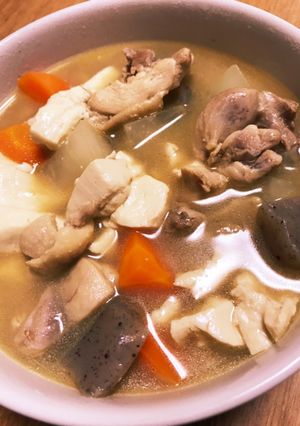 電気圧力鍋で作る鶏モモけんちん汁-レシピのメイン写真