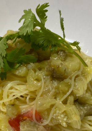 焼き茄子の冷製パスタ-レシピのメイン写真