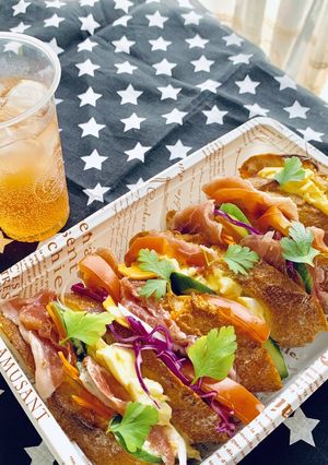 簡単!カラフル❤︎サンドでピクニック★-レシピのメイン写真
