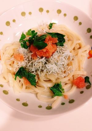 冷凍うどんで！しらす明太うどん-レシピのメイン写真