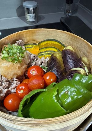 豚ロースと夏野菜のおろしポン酢せいろ蒸し-レシピのメイン写真