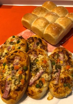 糖質オフ・HBでピザパンとちぎりパン-レシピのメイン写真