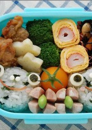 キャラ弁♪かえるさんおにぎり　-レシピのメイン写真
