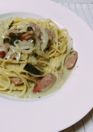 7分でできるバジルクリームパスタ-レシピのメイン写真