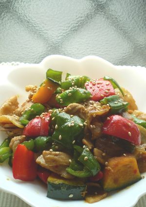 お弁当にも～豚肉と野菜の豆板醤焼き♪-レシピのメイン写真